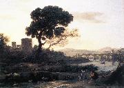 Claude Lorrain, Landscape with Shepherds   The Pont Molle fgh